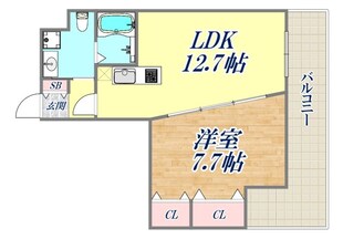 グラージェ三宮の物件間取画像